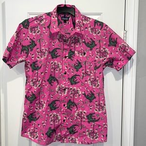 Patagonia Pink Alligator Button-up Shirt
